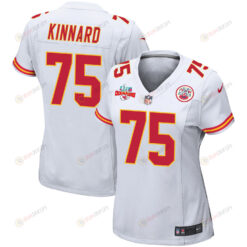 Darian Kinnard 75 Kansas City Chiefs Super Bowl LVII Champions 3 Stars WoMen's Jersey - White