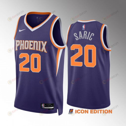 Dario Saric 20 Phoenix Suns Purple 2022-23 Icon Edition Men Jersey Swingman