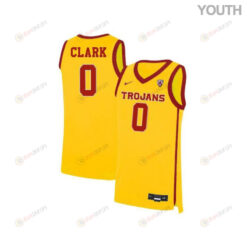 Darion Clark 0 USC Trojans Elite Basketball Youth Jersey - Yellow