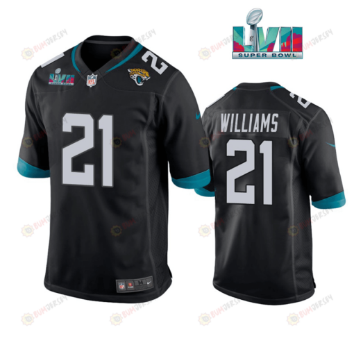 Darious Williams 21 Jacksonville Jaguars Super Bowl LVII Super Bowl LVII Men's Jersey- Black