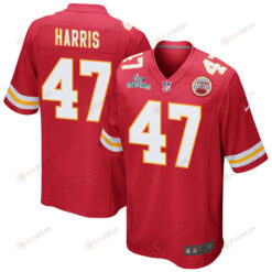 Darius Harris 47 Kansas City Chiefs Super Bowl LVII Champions Men's Jersey - Red