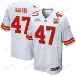Darius Harris 47 Kansas City Chiefs Super Bowl LVII Champions Men's Jersey - White
