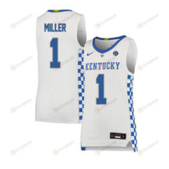 Darius Miller 1 Kentucky Wildcats Basketball Elite Men Jersey - White