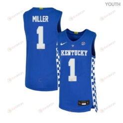 Darius Miller 1 Kentucky Wildcats Elite Basketball Youth Jersey - Royal Blue