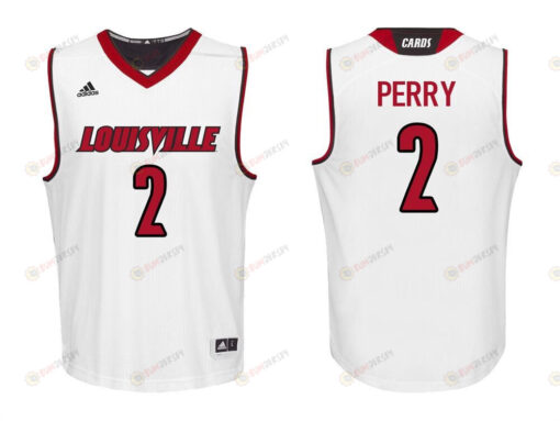 Darius Perry 2 Louisville Cardinals College Basketball Men Jersey - White