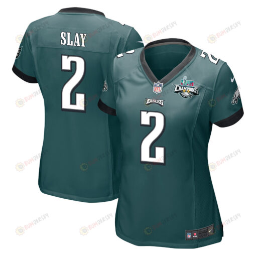 Darius Slay 2 Philadelphia Eagles Super Bowl LVII Champions 2 Stars WoMen's Jersey - Midnight Green