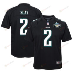 Darius Slay 2 Philadelphia Eagles Super Bowl LVII Champions 2 Stars Youth Jersey - Black