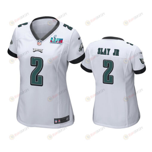 Darius Slay Jr 2 Philadelphia Eagles Super Bowl LVII White Game Jersey - Women