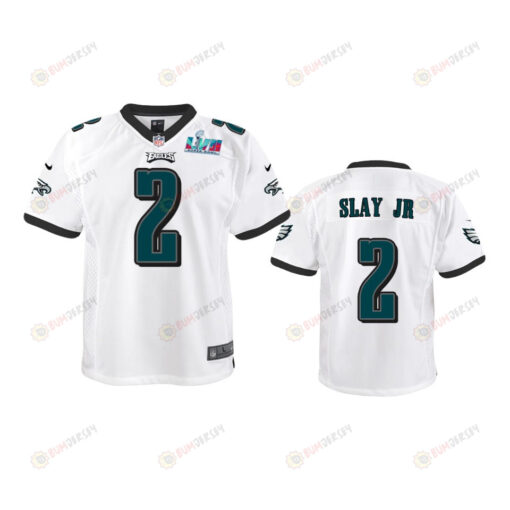 Darius Slay Jr 2 Philadelphia Eagles Youth Super Bowl LVII Game Jersey - White