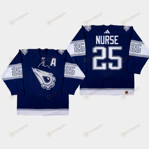 Darnell Nurse 25 Edmonton Oilers 2022-23 Reverse Retro 2.0 Navy Jersey