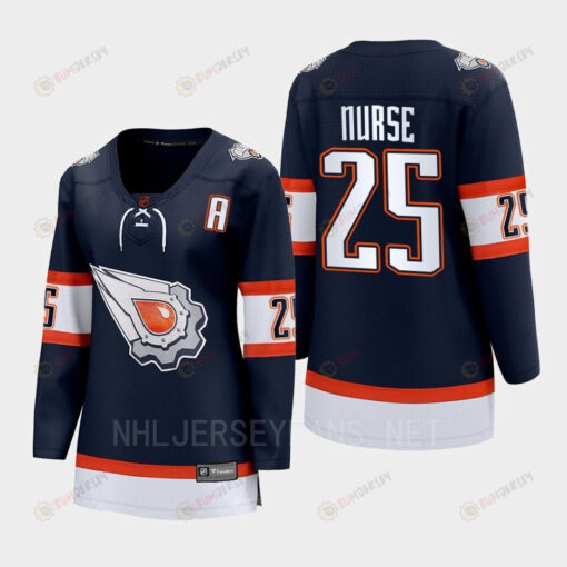 Darnell Nurse 25 Edmonton Oilers 2022 Special Edition 2.0 Women Breakaway Player Retro Jersey Navy