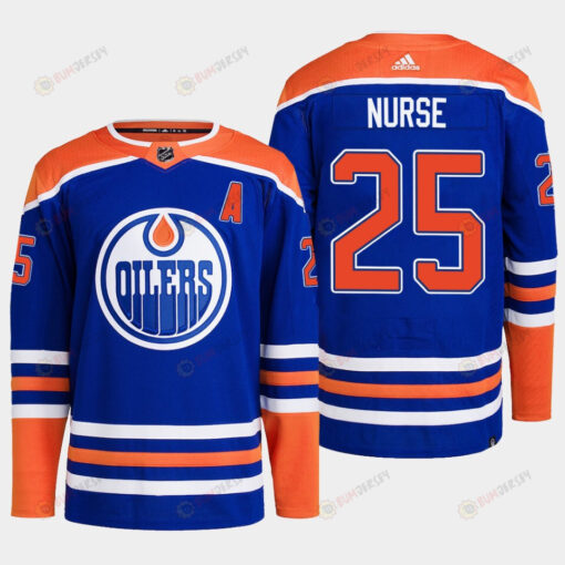 Darnell Nurse 25 Edmonton Oilers Blue Jersey 2022-23 Primegreen Home