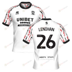 Darragh Lenihan 26 Middlesbrough 2022-23 Third Jersey - White