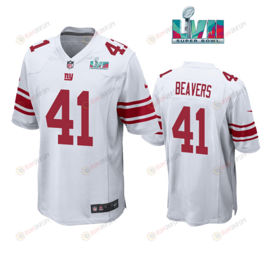 Darrian Beavers 41 New York Giants Super Bowl LVII Super Bowl LVII White Men's Jersey