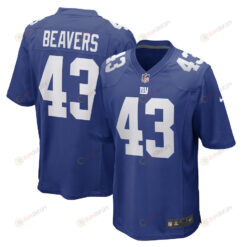 Darrian Beavers New York Giants Game Player Jersey - Royal