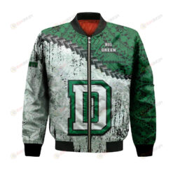 Dartmouth Big Green Bomber Jacket 3D Printed Grunge Polynesian Tattoo