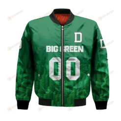 Dartmouth Big Green Bomber Jacket 3D Printed Team Logo Custom Text And Number