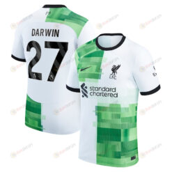 Darwin N??ez 27 Liverpool 2023/24 Away Men Jersey - White