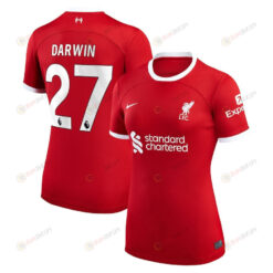 Darwin N??ez 27 Liverpool 2023/24 Home Women Jersey - Red