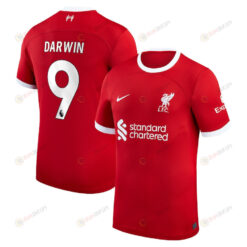 Darwin N??ez 9 Liverpool 2023/24 Home YOUTH Jersey - Red