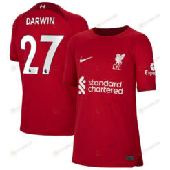 Darwin Nunez 27 Liverpool Youth 2022/23 Home Player Jersey - Red