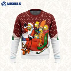 Dashing Through the Snow The Simpsons Ugly Sweaters For Men Women Unisex