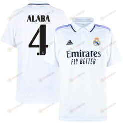 David Alaba 4 Real Madrid 2022/23 Home Men Jersey - White