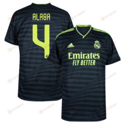 David Alaba 4 Real Madrid 2022/23 Third Men Jersey - Black