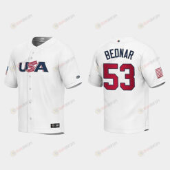 David Bednar 53 USA Baseball 2023 World Baseball Classic Youth Jersey