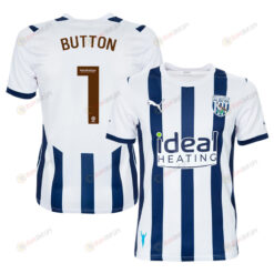 David Button 1 West Bromwich Albion FC 2023/24 Home Men Jersey - White