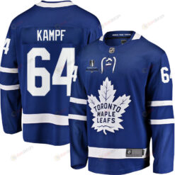David Kampf 64 Toronto Maple Leafs Stanley Cup 2023 Playoffs Patch Home Breakaway Men Jersey - Blue