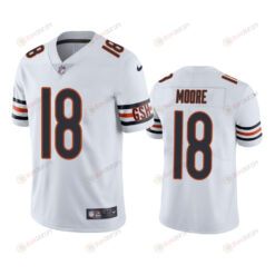 David Moore 18 Chicago Bears White Vapor Limited Jersey