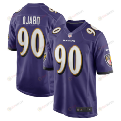 David Ojabo 90 Baltimore Ravens 2022 NFL Draft Pick Player Game Jersey - Purple