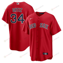 David Ortiz 34 Boston Red Sox Alternate Men Jersey - Red