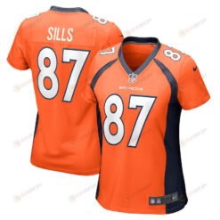 David Sills 87 Denver Broncos Women's Team Game Jersey - Orange