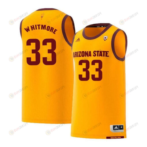 David Whitmore 33 Arizona State Sun Devils Retro Basketball Men Jersey - Yellow