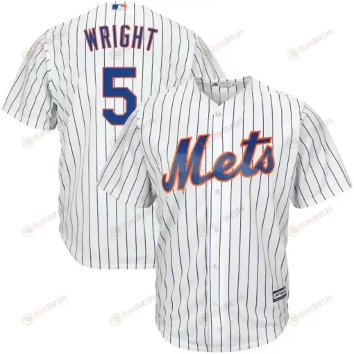 David Wright New York Mets Home Big And Tall Cool Base Player Jersey - White Royal