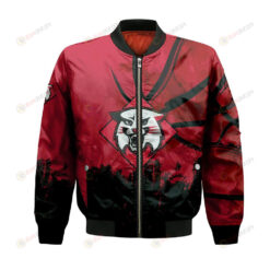 Davidson Wildcats Bomber Jacket 3D Printed Basketball Net Grunge Pattern