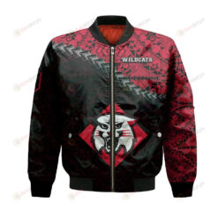 Davidson Wildcats Bomber Jacket 3D Printed Grunge Polynesian Tattoo