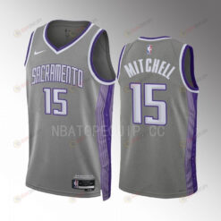 Davion Mitchell 15 2022-23 Sacramento Kings Grey City Edition Jersey Swingman