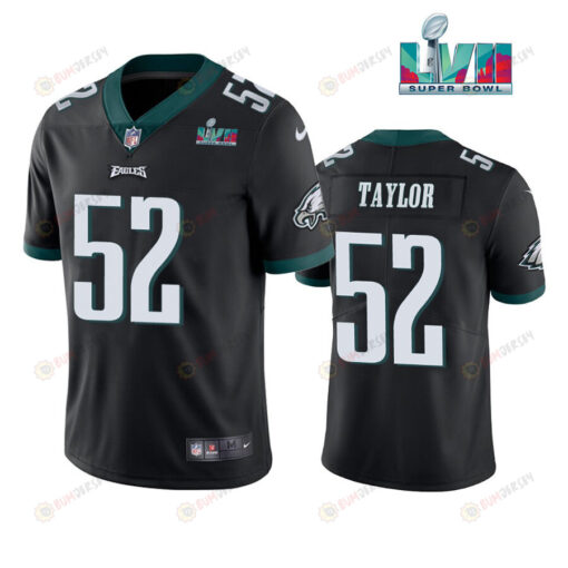 Davion Taylor 52 Philadelphia Eagles Super Bowl LVII Vapor Limited Men Jersey - Black