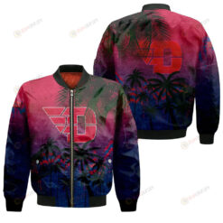 Dayton Flyers Bomber Jacket 3D Printed Coconut Tree Tropical Grunge