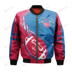 Dayton Flyers Bomber Jacket 3D Printed Flame Ball Pattern