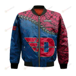 Dayton Flyers Bomber Jacket 3D Printed Grunge Polynesian Tattoo