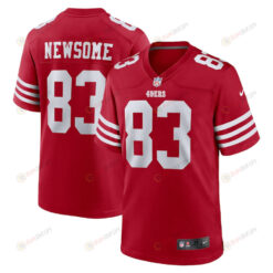 Dazz Newsome 83 San Francisco 49ers Home Game Player Jersey - Scarlet