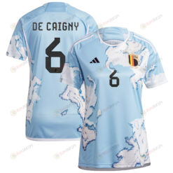 De Caigny 6 Belgium 2023 National Team Away Jersey - Women