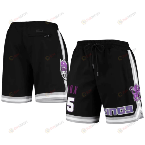 De'Aaron Fox 5 Sacramento Kings Black Team Player Shorts - Men