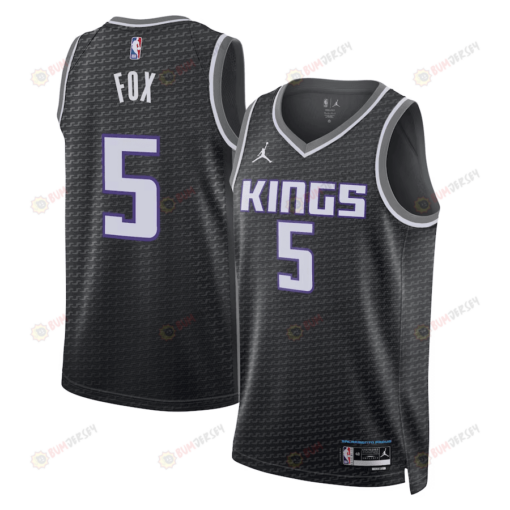 De'Aaron Fox 5 Sacramento Kings Statement Edition Swingman Jersey - Black