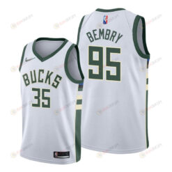 DeAndre' Bembry Milwaukee Bucks 2022 Association Edition Jersey - White - Men Jersey