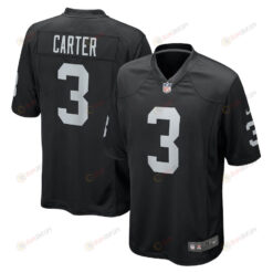 DeAndre Carter 3 Las Vegas Raiders Game Player Men Jersey - Black